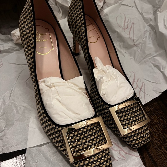NWT Roger Vivier Trompette Buckle Pumps Heel size 40.5 (9.5 US) - Picture 6 of 6